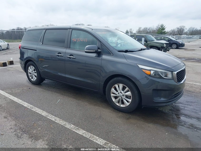 2017 Kia SEDONA VIN KNDMB5C17H6227403 IAAI salvage auction — LEFT REAR, Salvage (Indiana), sold $1,400 on 2026-07-24 (photo 1)