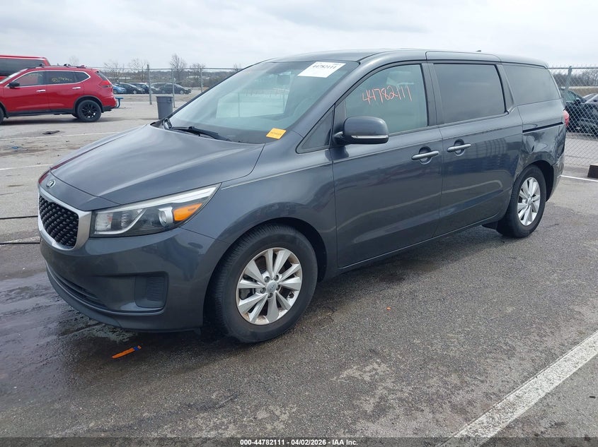 2017 Kia SEDONA VIN KNDMB5C17H6227403 IAAI salvage auction — LEFT REAR, Salvage (Indiana), sold $1,400 on 2026-07-24 (photo 2)
