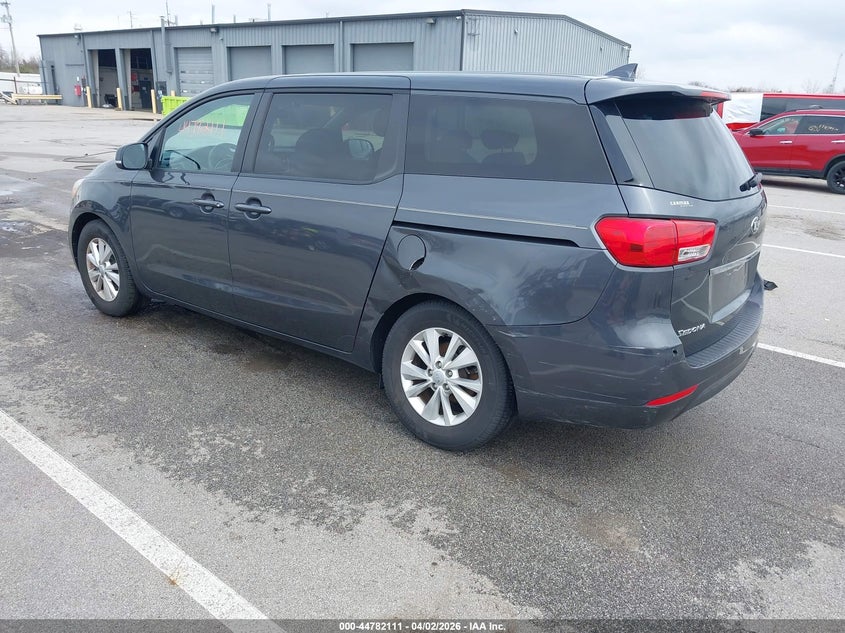 2017 Kia SEDONA VIN KNDMB5C17H6227403 IAAI salvage auction — LEFT REAR, Salvage (Indiana), sold $1,400 on 2026-07-24 (photo 3)
