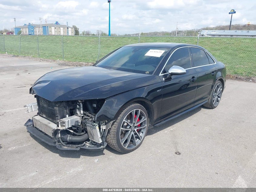 2018 Audi S4 VIN WAUB4AF48JA002701 IAAI salvage auction — FRONT END, Salvage (Illinois), sold $7,650 on 2026-07-07 (photo 2)