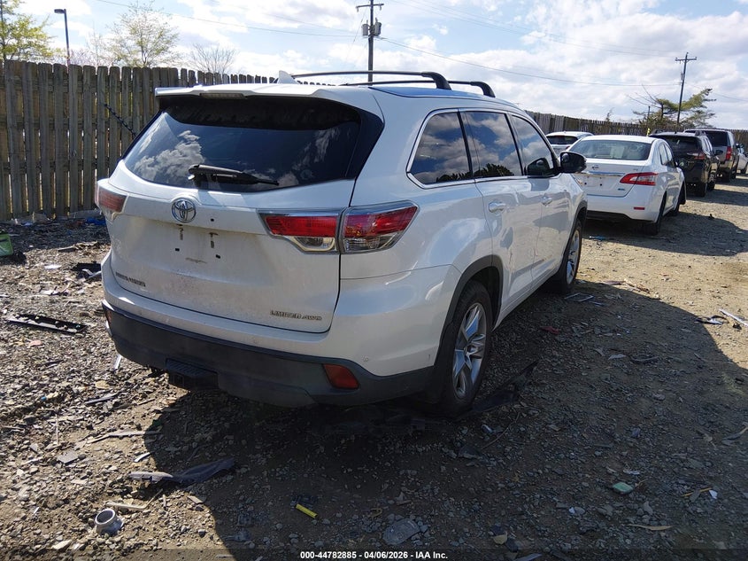 2015 Toyota Highlander VIN 5TDDKRFH6FS118041 IAAI salvage auction — FRONT END, Clear (Virginia), sold $6,975 on 2026-07-13 (photo 4)