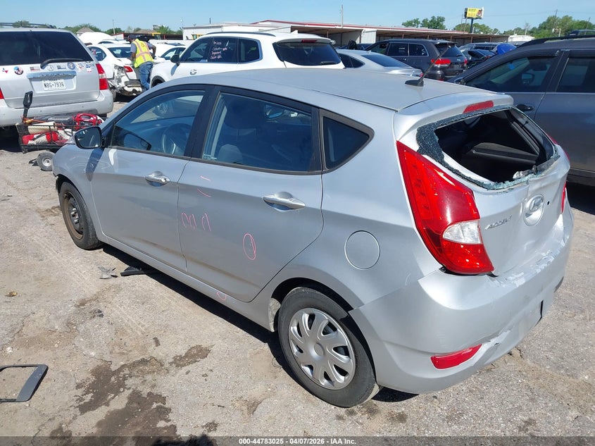 2016 Hyundai Accent VIN KMHCT5AE1GU242869 IAAI salvage auction — FRONT & REAR, Salvage (Texas), sold $1,275 on 2026-07-15 (photo 3)