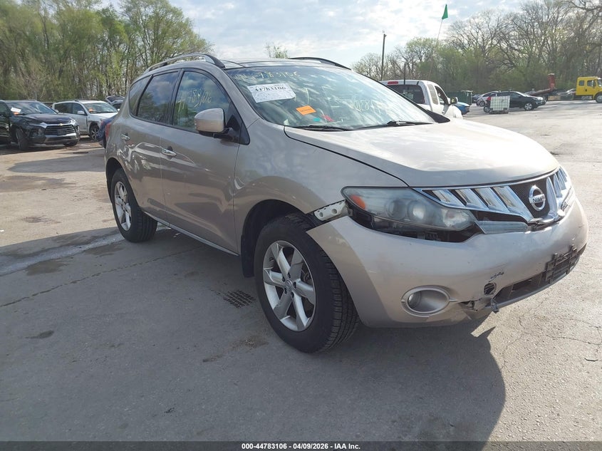 2010 Nissan Murano VIN JN8AZ1MW9AW132546 IAAI salvage auction — FRONT END, Salvage (Missouri), sold $550 on 2026-07-08 (photo 1)