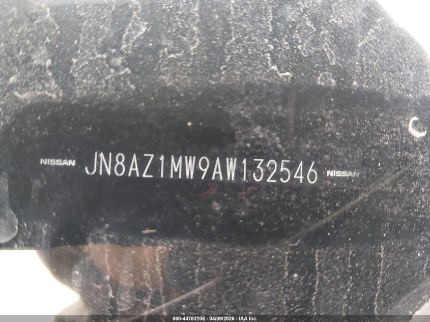 2010 Nissan Murano VIN JN8AZ1MW9AW132546 IAAI salvage auction — FRONT END, Salvage (Missouri), sold $550 on 2026-07-08 (photo 9)