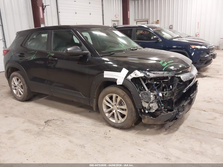 2021 Chevrolet Trailblazer VIN KL79MMS26MB153460 IAAI salvage auction — FRONT END, Mv-907A (New York), sold $2,650 on 2026-07-07 (photo 1)