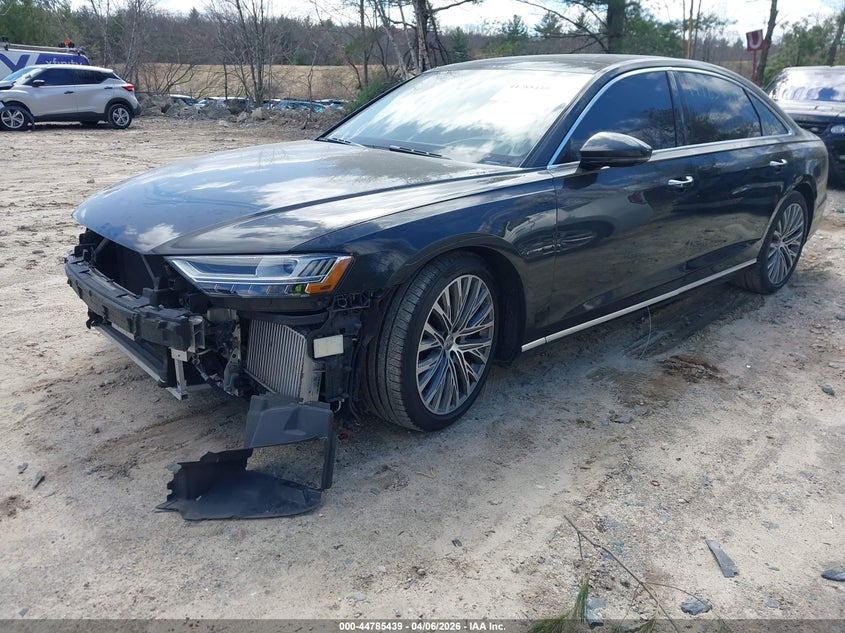 2019 Audi A8 VIN WAU8DAF84KN003366 IAAI salvage auction — FRONT END, Salvage (Massachusetts), sold $11,100 on 2026-07-21 (photo 2)