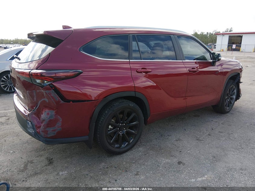 2024 Toyota Highlander VIN 5TDKDRAHXRS547793 IAAI salvage auction — REAR END, Wait Title, sold $12,600 on 2026-07-13 (photo 4)