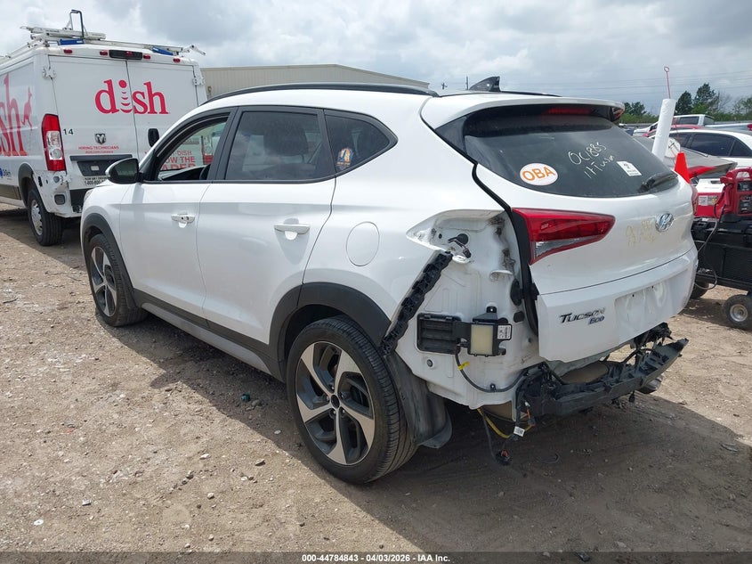 2018 Hyundai Tucson VIN KM8J33A22JU748459 IAAI salvage auction — REAR END, Wait Title, sold $4,000 on 2026-07-16 (photo 3)