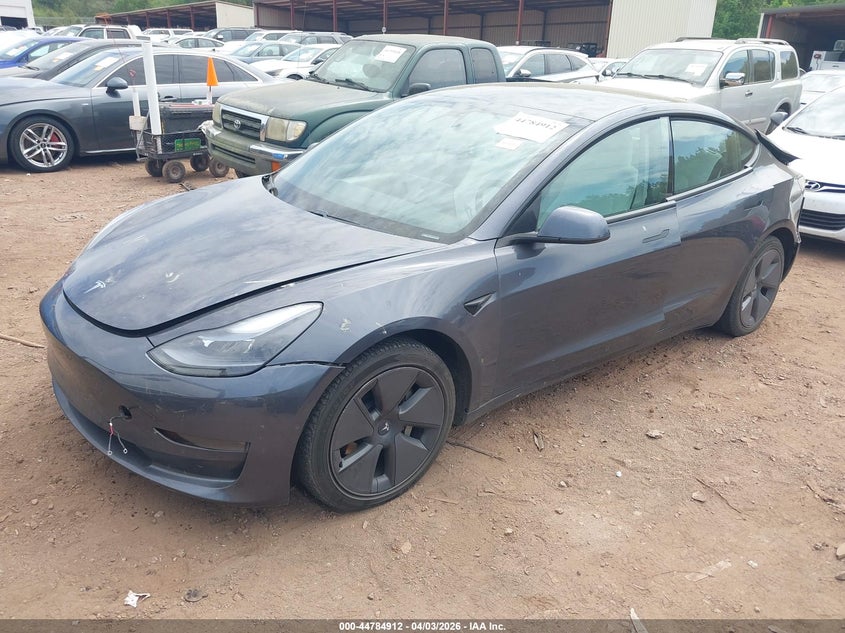 2021 Tesla Model 3 VIN 5YJ3E1EB4MF992844 IAAI salvage auction — REAR END, Salvage (Alabama), sold $3,650 on 2026-07-15 (photo 2)