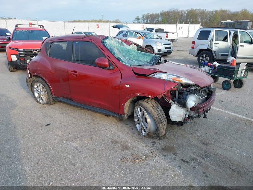 2011 Nissan Juke VIN JN8AF5MV2BT014445 IAAI salvage auction — ROLLOVER, Salvage (Indiana), sold $25 on 2026-07-23 (photo 1)