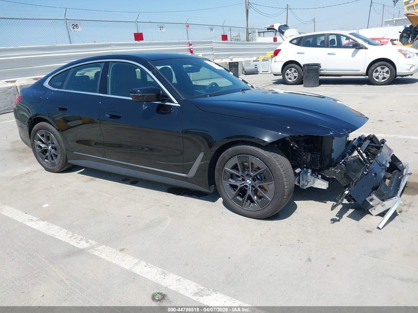 2025 BMW I4 VIN WBY23HD03SFV70159 IAAI salvage auction — FRONT & REAR, Wait Title, sold $13,525 on 2026-07-15 (photo 1)