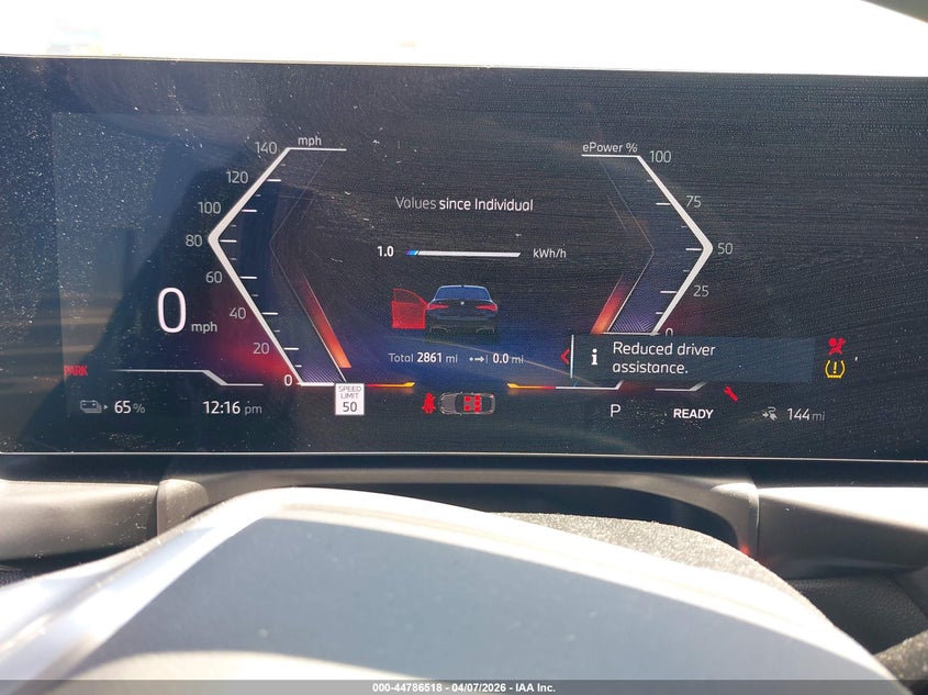 2025 BMW I4 VIN WBY23HD03SFV70159 IAAI salvage auction — FRONT & REAR, Wait Title, sold $13,525 on 2026-07-15 (photo 7)
