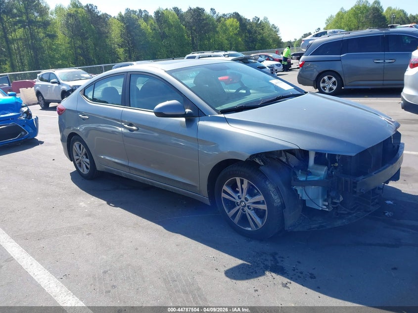 2017 Hyundai Elantra VIN KMHD84LF1HU313186 IAAI salvage auction — FRONT END, Salvage Title, sold $1,300 on 2026-08-02 (photo 1)