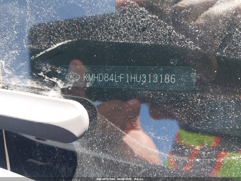 2017 Hyundai Elantra VIN KMHD84LF1HU313186 IAAI salvage auction — FRONT END, Salvage Title, sold $1,300 on 2026-08-02 (photo 9)