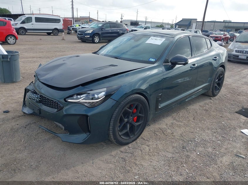 2023 Kia Stinger VIN KNAE55LC3P6125749 IAAI salvage auction — FRONT END, Original (Texas), sold $8,650 on 2026-07-15 (photo 2)