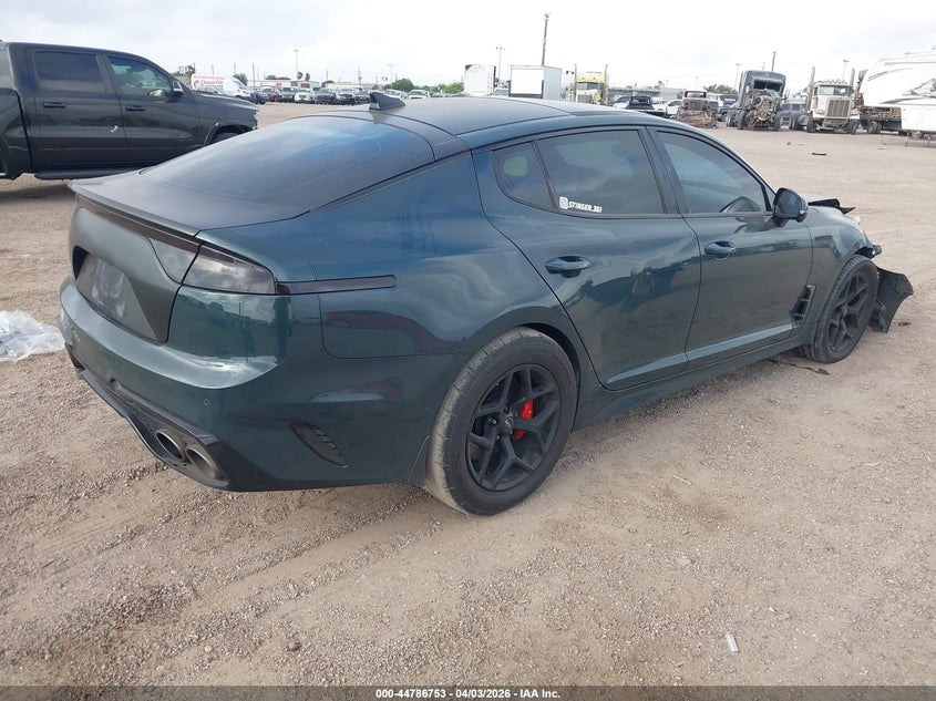 2023 Kia Stinger VIN KNAE55LC3P6125749 IAAI salvage auction — FRONT END, Original (Texas), sold $8,650 on 2026-07-15 (photo 4)
