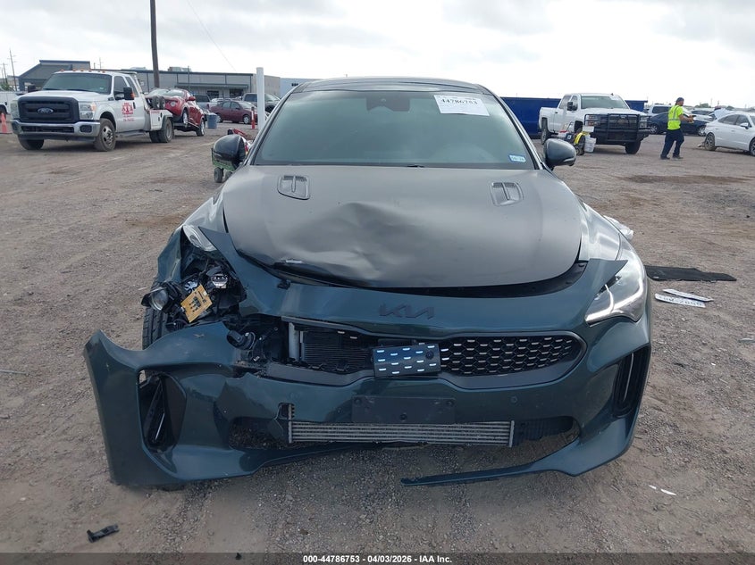 2023 Kia Stinger VIN KNAE55LC3P6125749 IAAI salvage auction — FRONT END, Original (Texas), sold $8,650 on 2026-07-15 (photo 6)