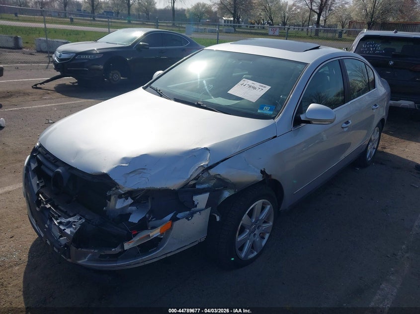 2006 Volkswagen Passat VIN WVWEK93CX6P060345 IAAI salvage auction — FRONT & REAR, Salvage (New Jersey), sold $425 on 2026-08-10 (photo 2)