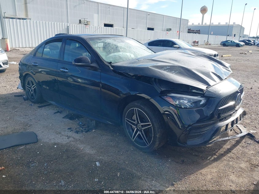 2025 Mercedes-benz C class VIN W1KAF4HB7SR243745 IAAI salvage auction — LEFT SIDE, Wait Title, sold $5,100 on 2026-07-09 (photo 1)