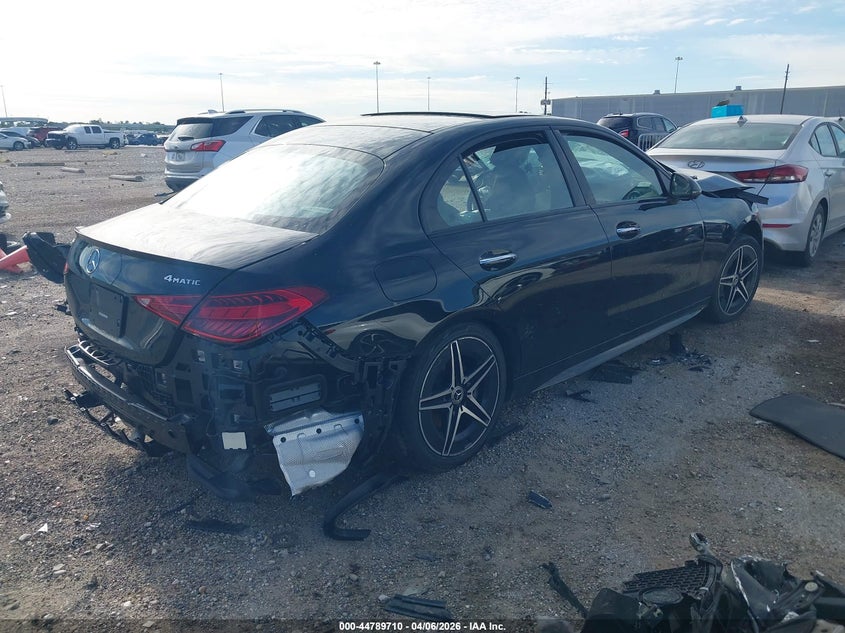 2025 Mercedes-benz C class VIN W1KAF4HB7SR243745 IAAI salvage auction — LEFT SIDE, Wait Title, sold $5,100 on 2026-07-09 (photo 4)