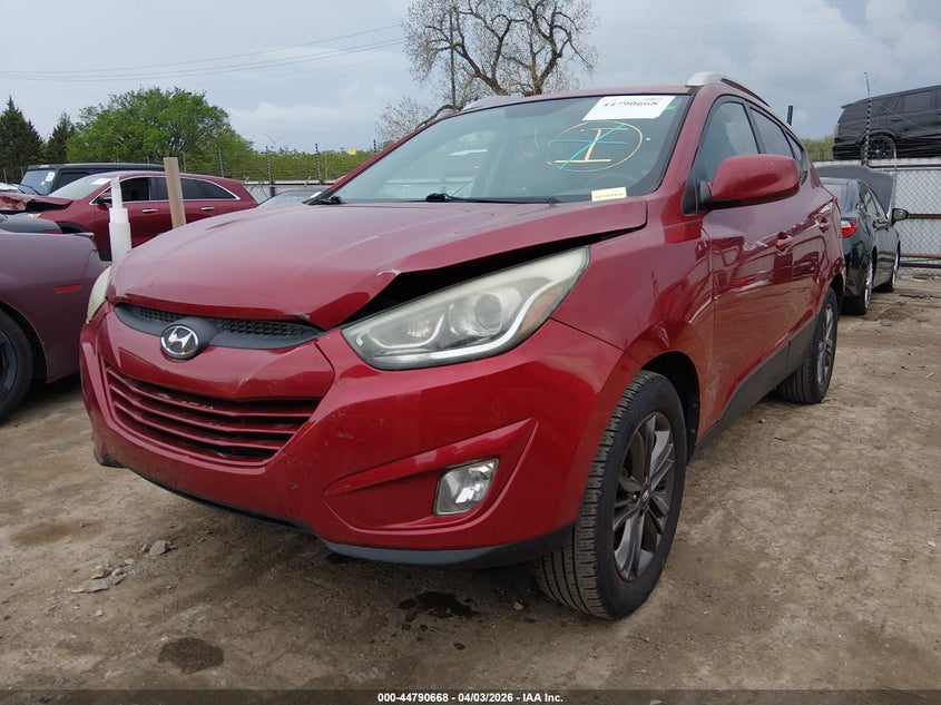 2015 Hyundai Tucson VIN KM8JU3AG9FU058479 IAAI salvage auction — FRONT END, Clear (Oklahoma), sold $1,850 on 2026-07-22 (photo 2)