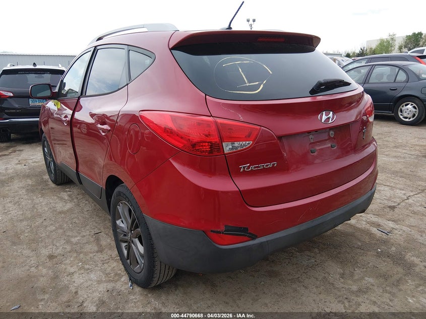 2015 Hyundai Tucson VIN KM8JU3AG9FU058479 IAAI salvage auction — FRONT END, Clear (Oklahoma), sold $1,850 on 2026-07-22 (photo 3)