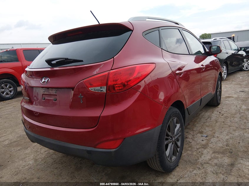2015 Hyundai Tucson VIN KM8JU3AG9FU058479 IAAI salvage auction — FRONT END, Clear (Oklahoma), sold $1,850 on 2026-07-22 (photo 4)