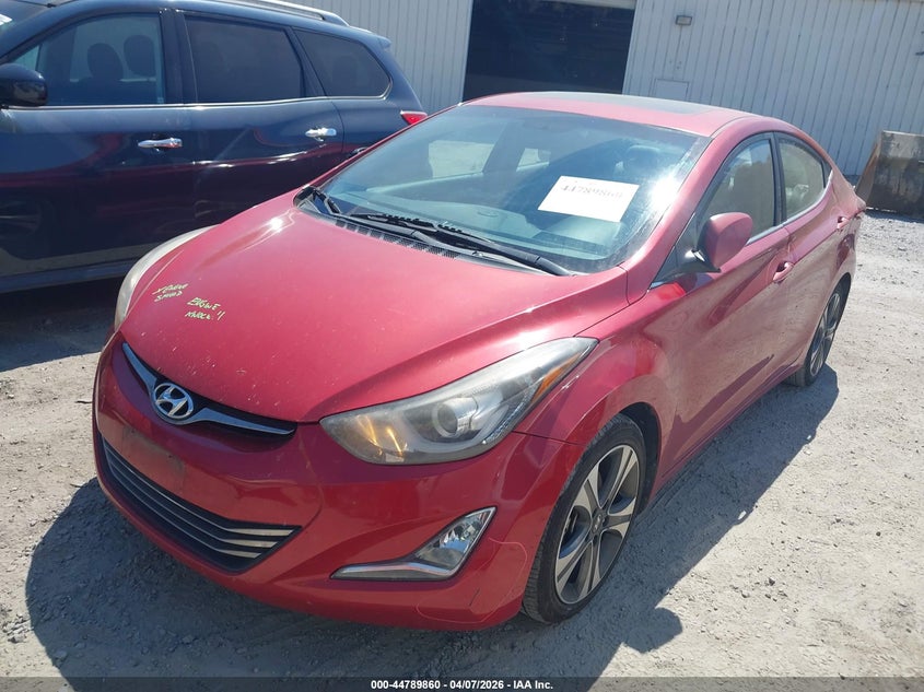 2014 Hyundai Elantra VIN KMHDH4AH5EU083037 IAAI salvage auction — RIGHT SIDE, Wait Title, sold $925 on 2026-07-21 (photo 2)