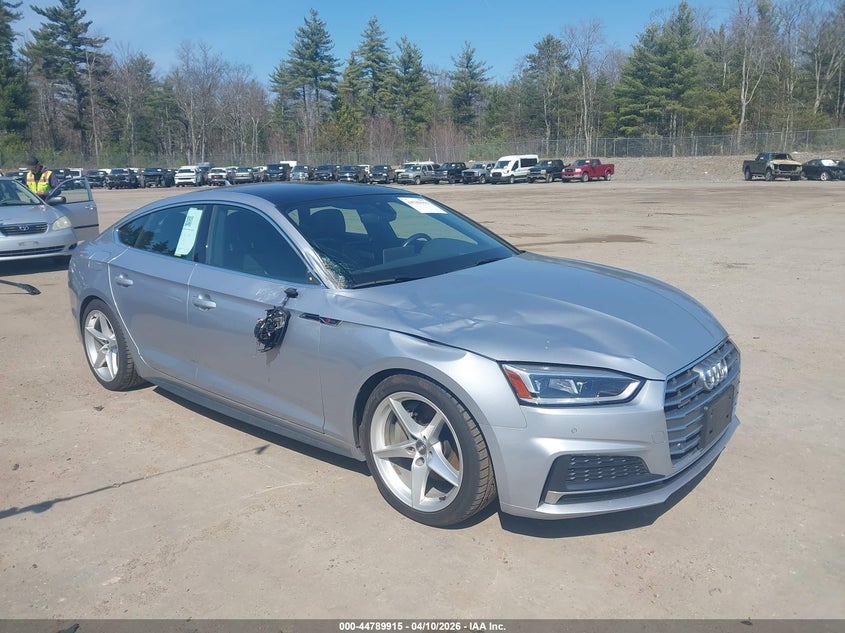 2019 Audi A5 VIN WAUENCF57KA035480 IAAI salvage auction — RIGHT SIDE, Salvage (Massachusetts), sold $4,700 on 2026-07-10 (photo 1)