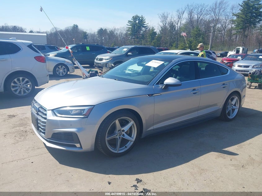 2019 Audi A5 VIN WAUENCF57KA035480 IAAI salvage auction — RIGHT SIDE, Salvage (Massachusetts), sold $4,700 on 2026-07-10 (photo 2)