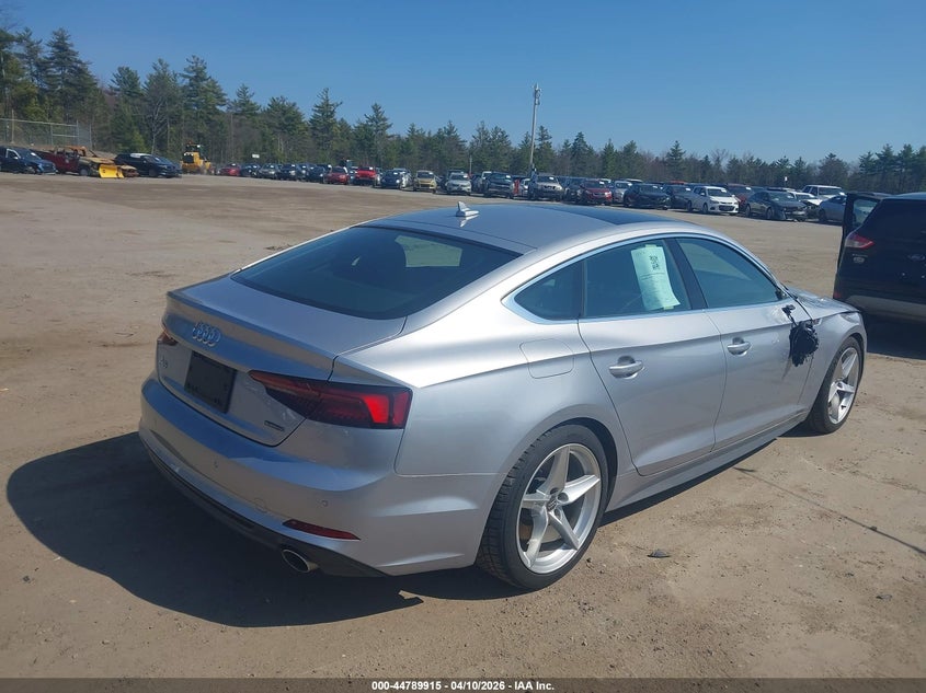 2019 Audi A5 VIN WAUENCF57KA035480 IAAI salvage auction — RIGHT SIDE, Salvage (Massachusetts), sold $4,700 on 2026-07-10 (photo 4)