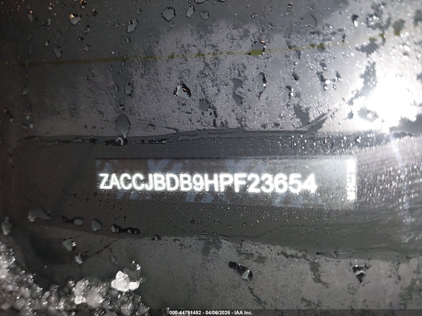 2017 Jeep Renegade VIN ZACCJBDB9HPF23654 IAAI salvage auction — UNDERCARRIAGE, Wait Title, sold $1,425 on 2026-07-21 (photo 9)