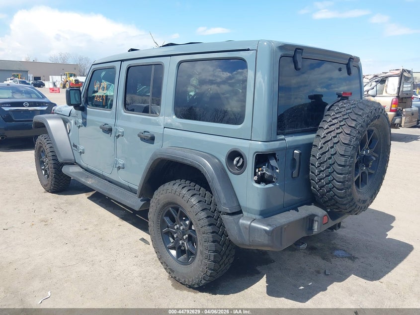 2025 Jeep Wrangler / VIN 1C4PJXDN8SW516701 IAAI salvage auction — ROOF, Wait Title, sold $12,600 on 2026-08-07 (photo 3)
