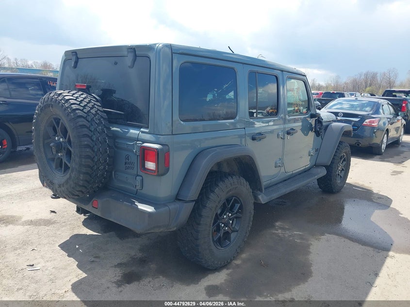 2025 Jeep Wrangler / VIN 1C4PJXDN8SW516701 IAAI salvage auction — ROOF, Wait Title, sold $12,600 on 2026-08-07 (photo 4)