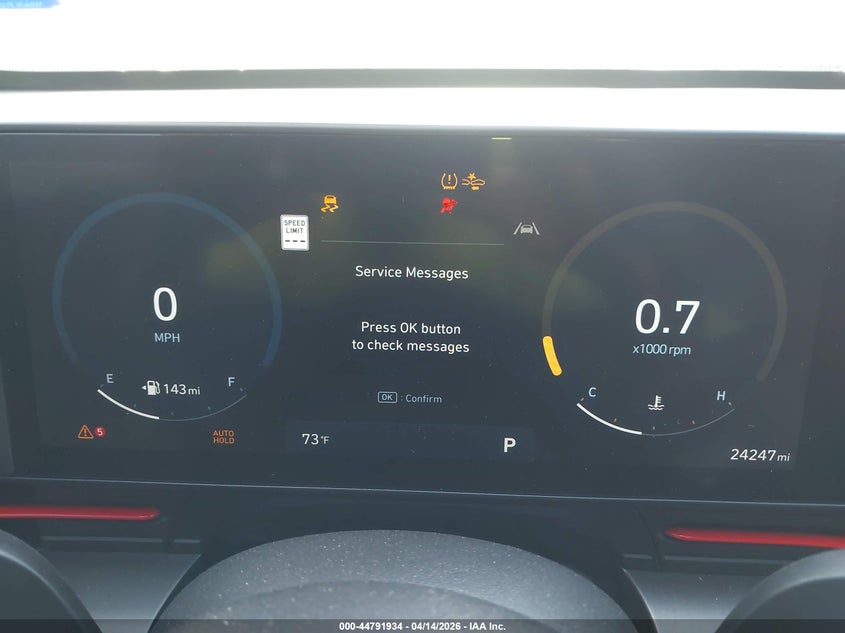 2024 Hyundai Kona VIN KM8HACA33RU108625 IAAI salvage auction — LEFT & RIGHT, Salvage (Texas), sold $9,450 on 2026-07-08 (photo 7)