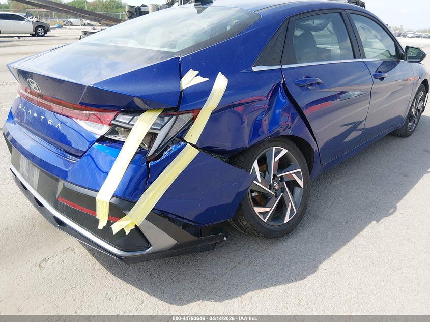 2024 Hyundai Elantra VIN KMHLS4DG8RU679684 IAAI salvage auction — RIGHT REAR, Clear (Missouri), sold $5,850 on 2026-07-14 (photo 6)