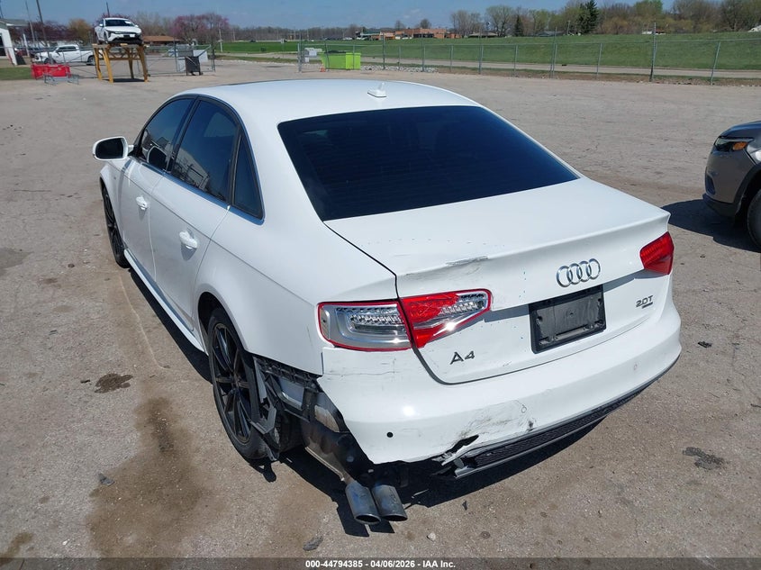 2015 Audi A4 VIN WAUHFAFL2FN014497 IAAI salvage auction — LEFT REAR, Wait Title, sold $2,050 on 2026-07-22 (photo 3)