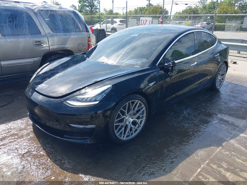 2020 Tesla Model 3 VIN 5YJ3E1EA6LF606690 IAAI salvage auction — SIDE, Salvage Title, sold $4,850 on 2026-07-20 (photo 2)