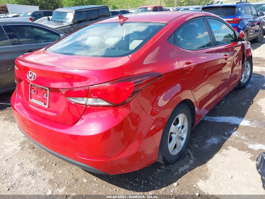 2014 Hyundai Elantra VIN KMHDH4AEXEU152648 IAAI salvage auction — FRONT END, Clear (Oklahoma), sold $25 on 2026-07-22 (photo 4)