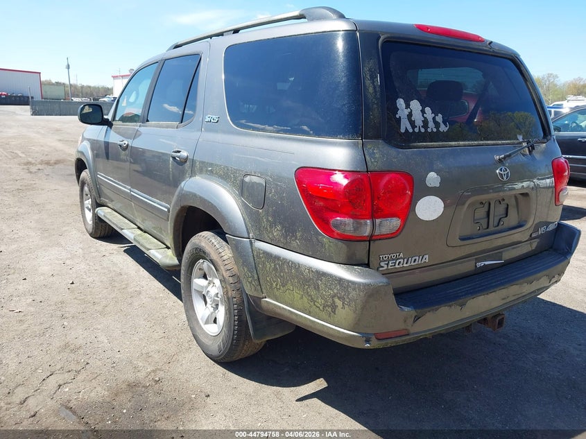 2005 Toyota Sequoia VIN 5TDBT44A35S245311 IAAI salvage auction — RIGHT REAR, Salvage (Texas), sold $1,250 on 2026-07-29 (photo 3)