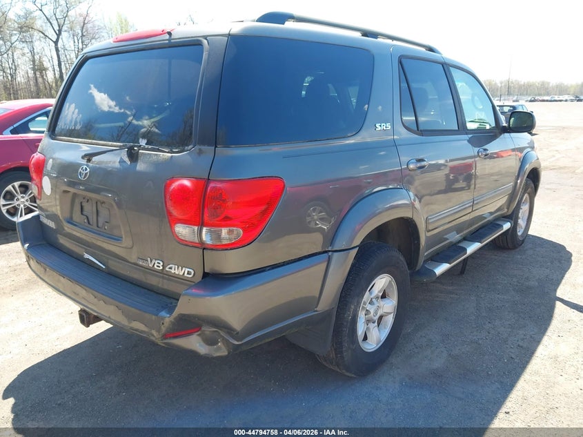 2005 Toyota Sequoia VIN 5TDBT44A35S245311 IAAI salvage auction — RIGHT REAR, Salvage (Texas), sold $1,250 on 2026-07-29 (photo 4)