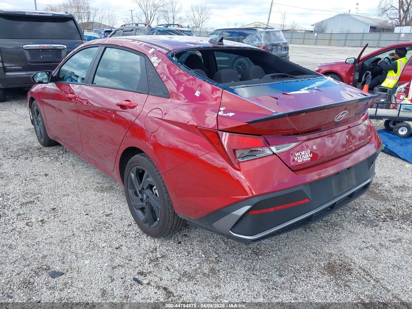 2026 Hyundai Elantra VIN KMHLM4DG4TU135149 IAAI salvage auction — HAIL, Salvage (Illinois), sold $5,250 on 2026-07-13 (photo 3)