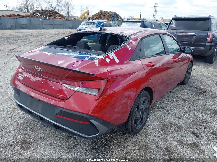 2026 Hyundai Elantra VIN KMHLM4DG4TU135149 IAAI salvage auction — HAIL, Salvage (Illinois), sold $5,250 on 2026-07-13 (photo 4)