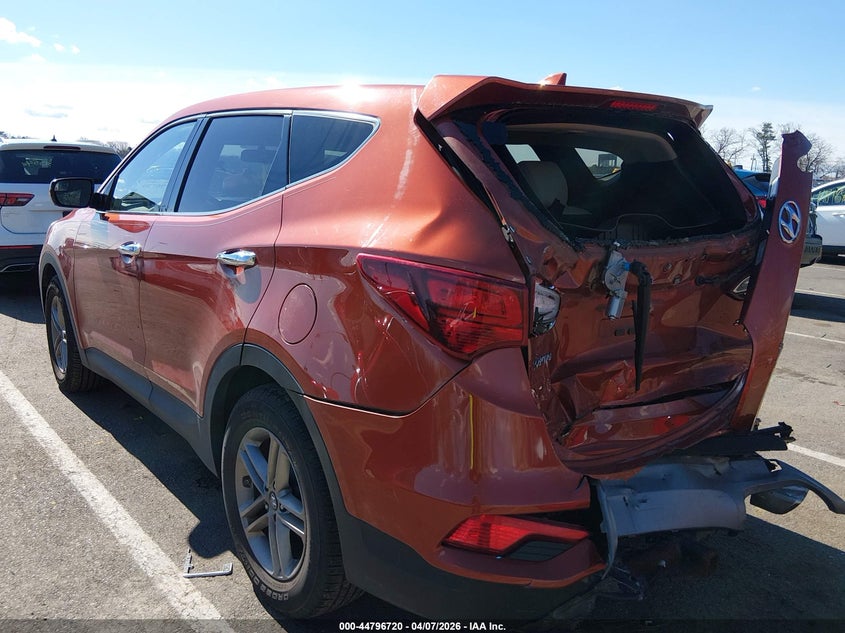 2017 Hyundai Santa fe VIN 5XYZTDLB0HG394611 IAAI salvage auction — REAR END, Salvage (New Jersey), sold $3,400 on 2026-07-06 (photo 3)