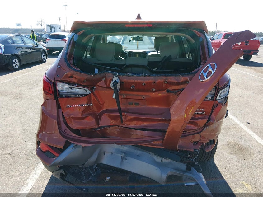 2017 Hyundai Santa fe VIN 5XYZTDLB0HG394611 IAAI salvage auction — REAR END, Salvage (New Jersey), sold $3,400 on 2026-07-06 (photo 6)