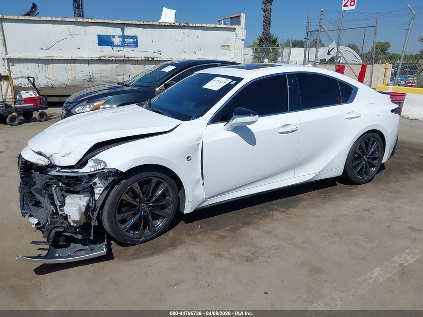 2021 Lexus Is VIN JTHGZ1B2XM5039632 IAAI salvage auction — FRONT END, Salvage (California), sold $14,100 on 2026-07-29 (photo 2)