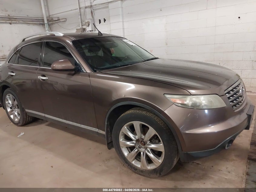 2006 Infiniti Fx VIN JNRBS08W36X400923 IAAI salvage auction — RIGHT SIDE, Salvage (Texas), sold $300 on 2026-07-08 (photo 1)