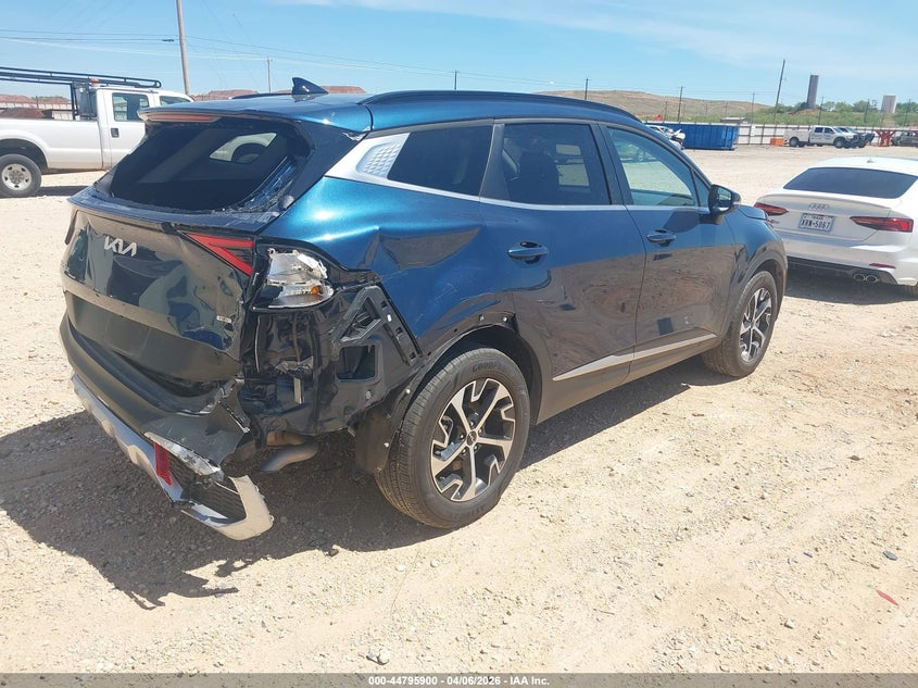 2025 Kia Sportage hybrid VIN KNDPVCDG3S7206531 IAAI salvage auction — REAR END, Original (Texas), sold $11,900 on 2026-07-16 (photo 4)