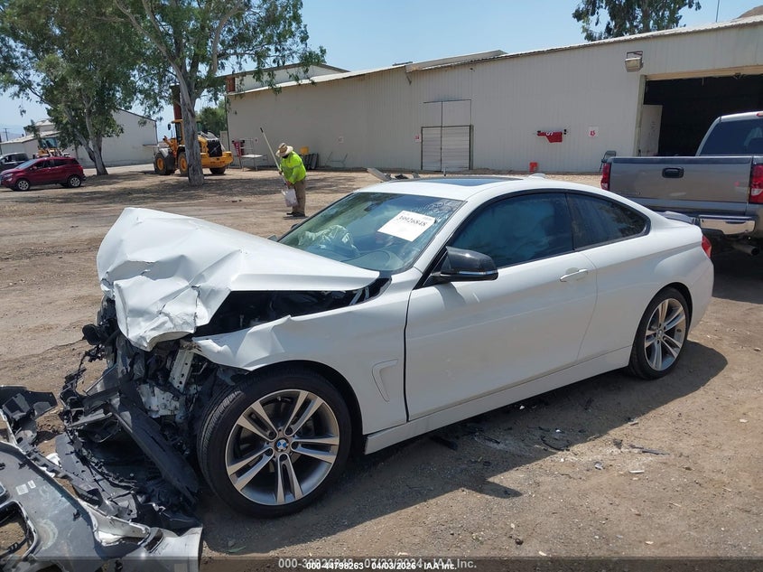 2017 BMW 4er VIN WBA4R7C51HK876614 IAAI salvage auction — FRONT & REAR, Wait Title, sold $125 on 2026-07-21 (photo 2)