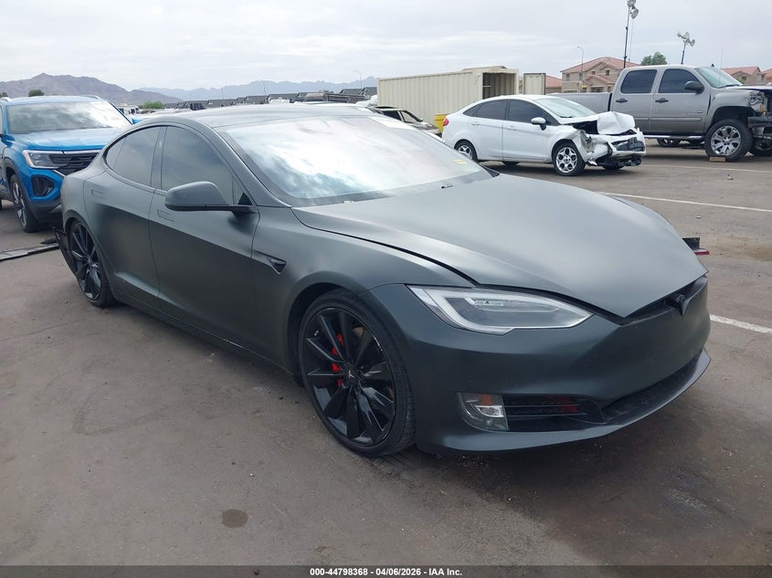 2017 Tesla Model s VIN 5YJSA1E28HF192366 IAAI salvage auction — REAR END, Wait Title, sold $8,600 on 2026-07-25 (photo 1)